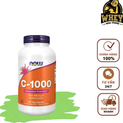 Now Vitamin C-1000 with 100mg of Bioflavonoids-250 Veg Capsules